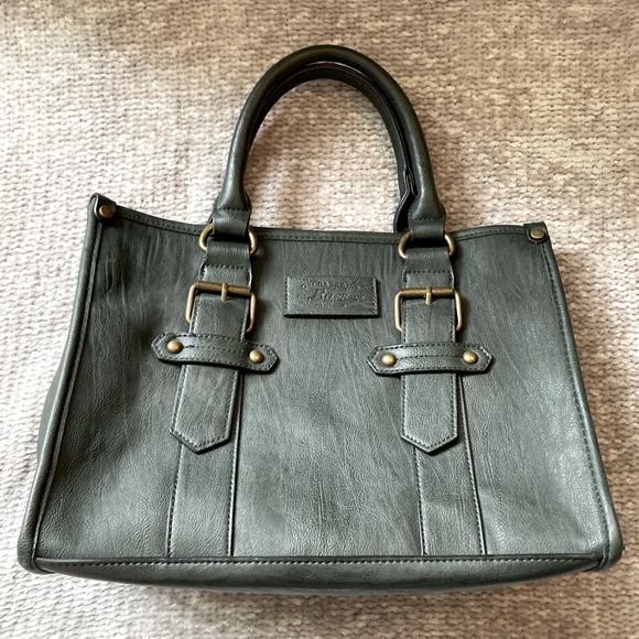 G.H Bass & Co Leather Handbag, Forest Green, Tote, Purse - Picture 4 of 10